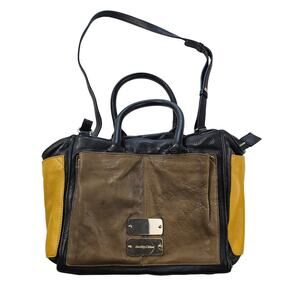 Nellie Colorblock Satchel see by chloe leather multi pocket chic purse pre owned